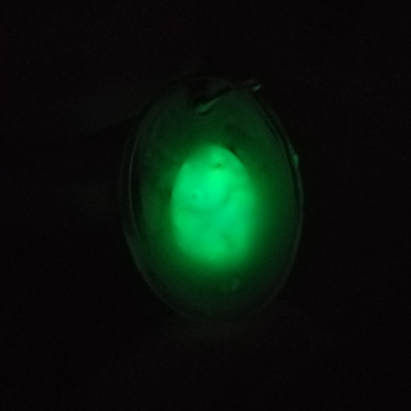 2 Sided Glowing Blue Pendant Necklace - Picture 3 of 8